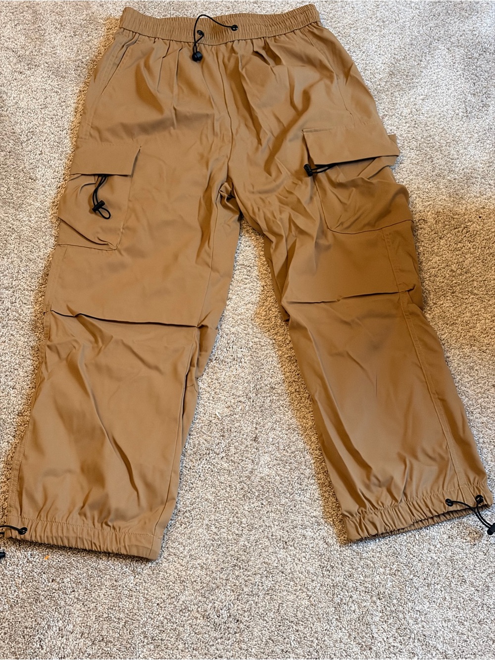 SHEIN Men's Tan Cargo Jogger Pants